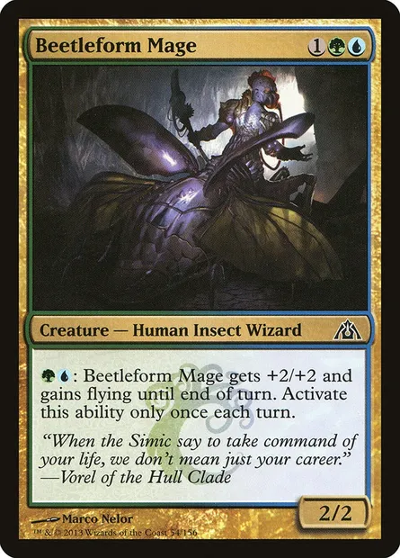 Beetleform Mage, Magic card DGM 54 — Dragon's Maze set