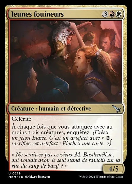 Jeunes fouineurs, carte Magic MKM 219 — extension Murders at Karlov Manor