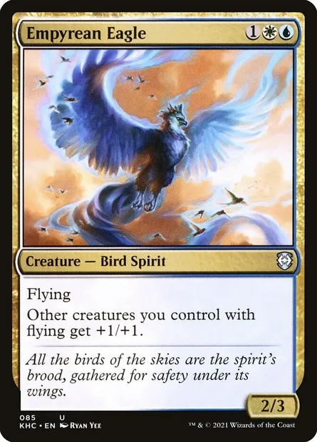 Empyrean Eagle, Magic card KHC 85 — Kaldheim Commander set