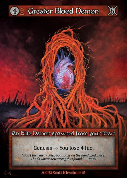 Greater Blood Demon, Sorcery card GOT 087 — Gothic set