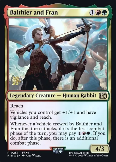 Balthier et Fran, carte Magic PFIN 213s — extension Final Fantasy Promos