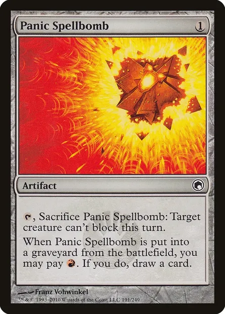 Panic Spellbomb, Magic card SOM 191 — Scars of Mirrodin set