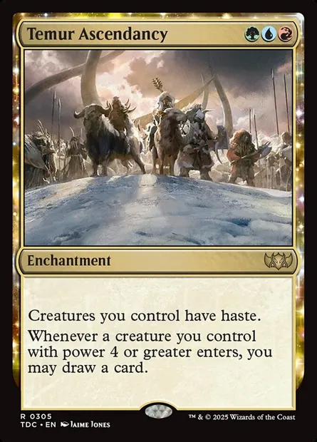 Temur Ascendancy, Magic card TDC 305 — Tarkir: Dragonstorm Commander set