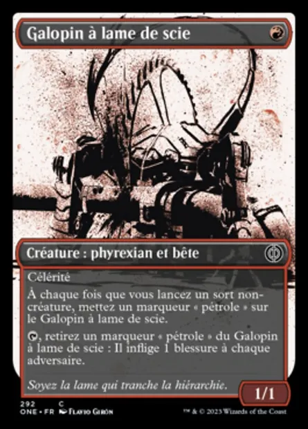 Galopin à lame de scie, carte Magic ONE 292 — extension Tous Phyrexians