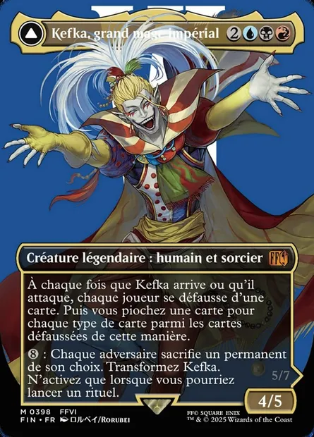 Kefka, Court Mage // Kefka, Ruler of Ruin, carte Magic FIN 398 — extension Final Fantasy