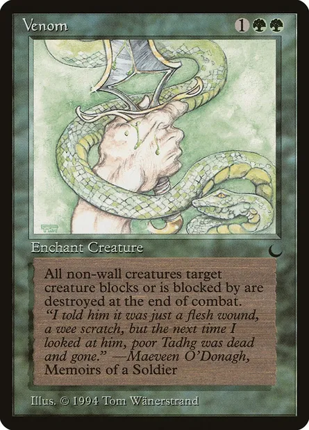 Venin, carte Magic DRK 90 — extension The Dark
