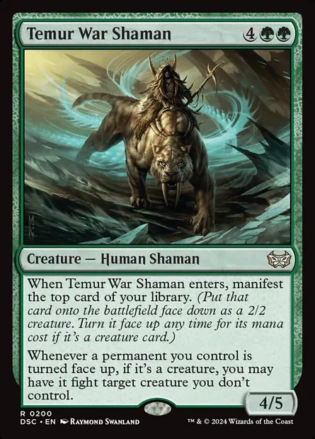 Temur War Shaman, Magic card DSC 200 — Duskmourn: House of Horror Commander set