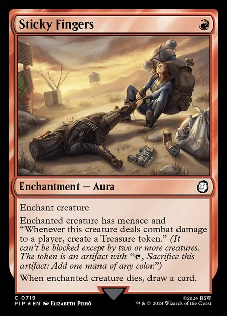 Doigts baladeurs, carte Magic PIP 719 — extension Fallout
