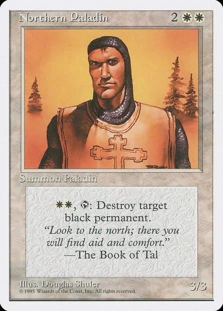 Northern Paladin, Magic card 4ED 37 — Fourth Edition set