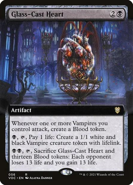 Glass-Cast Heart, Magic card VOC 56 — Crimson Vow Commander set