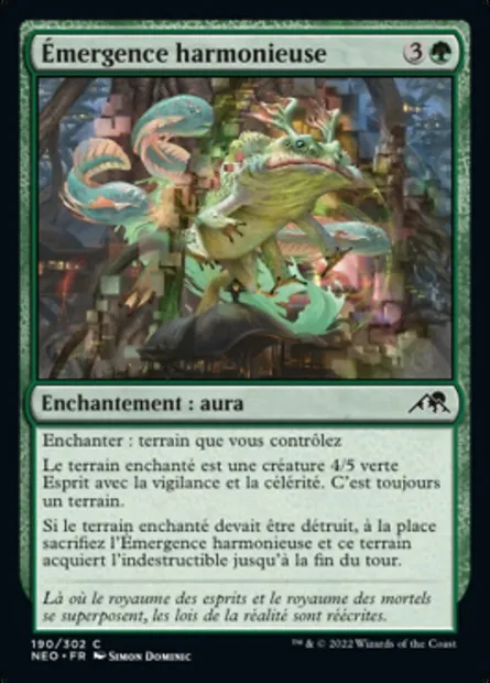 Émergence harmonieuse, carte Magic NEO 190 — extension Kamigawa: La Dynastie Néon