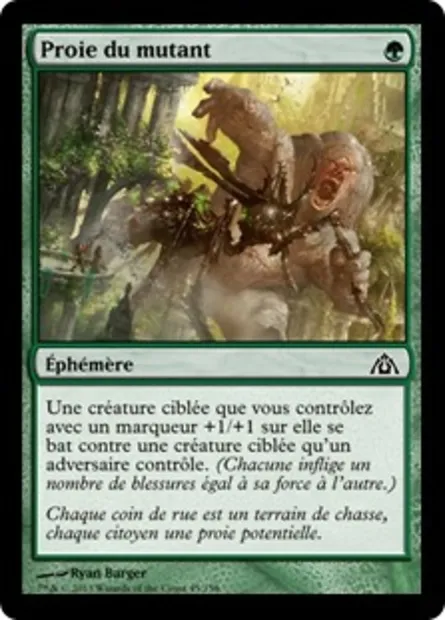 Proie du mutant, carte Magic DGM 45 — extension Le labyrinthe du dragon