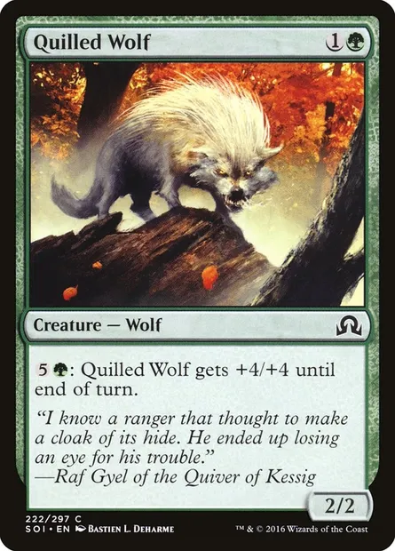 Quilled Wolf, Magic card SOI 222 — Shadows over Innistrad set