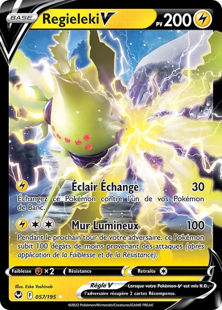 Regieleki V, carte Pokémon SIT 057 — extension Tempête Argentée