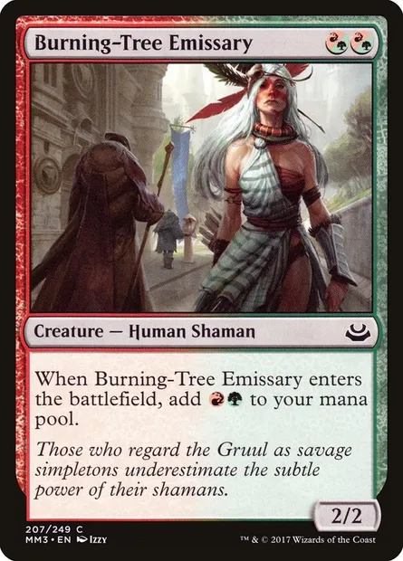 Burning-Tree Emissary, Magic card MM3 207 — Modern Masters 2017 set