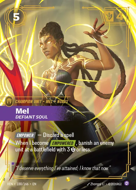 Mel, carte Riftbound VEN 188 — extension Vendetta