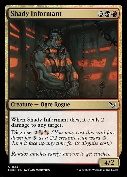 Shady Informant, Magic card MKM 231 — Murders at Karlov Manor set