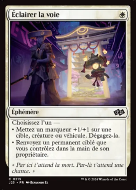 Éclairer la voie, carte Magic J25 219 — extension Foundations Jumpstart