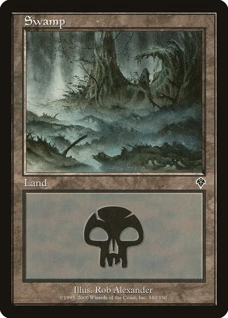 Swamp, Magic card INV 340 — Invasion set