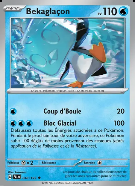 Bekaglaçon, carte Pokémon PAL 048 — extension Évolutions à Paldea