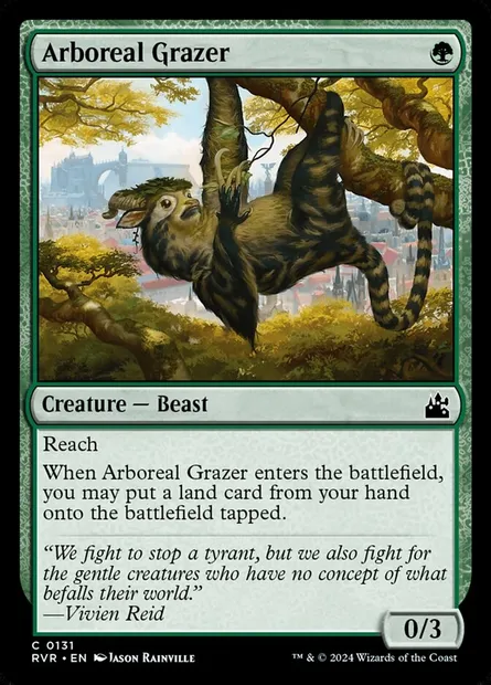 Arboreal Grazer, Magic card RVR 131 — Ravnica Remastered set