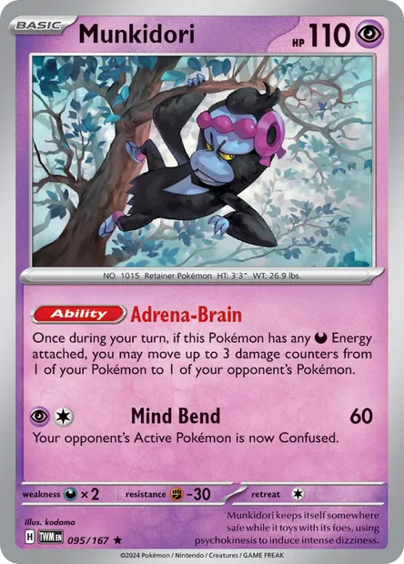 Munkidori, Pokémon card TWM 095 — Twilight Masquerade set