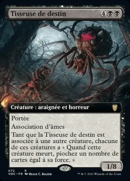 Tisseuse de destin, carte Magic VOC 72 — extension Crimson Vow Commander