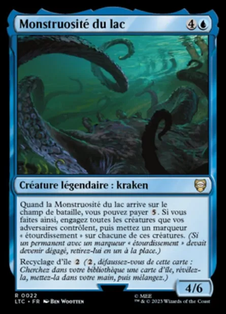 Monstruosité du lac, carte Magic LTC 22 — extension Tales of Middle-earth Commander