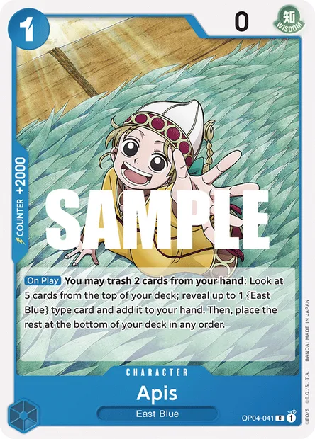Apis, carte One Piece OP04-041 — extension KINGDOMS OF INTRIGUE