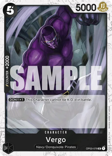 Vergo, One Piece card OP03-079 — PILLARS OF STRENGTH set