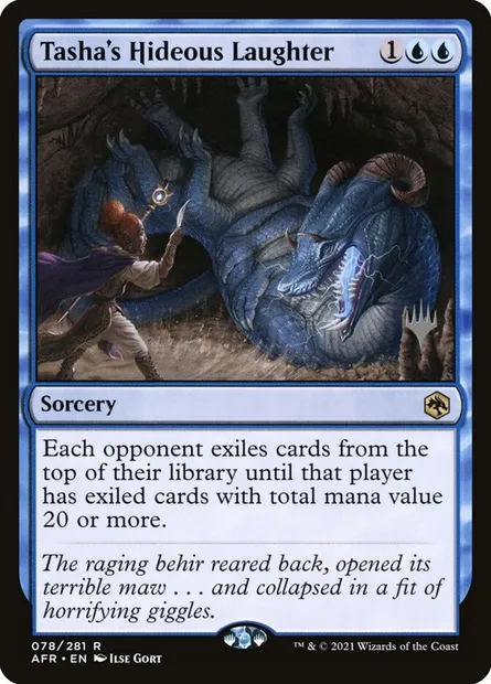 Tasha's Hideous Laughter, Magic card PAFR 78p — Adventures in the Forgotten Realms Promos set