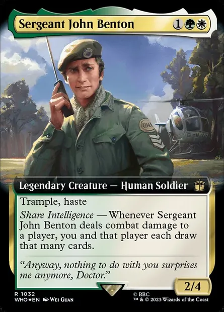 Sergeant John Benton, Magic card WHO 1032 — Doctor Who set