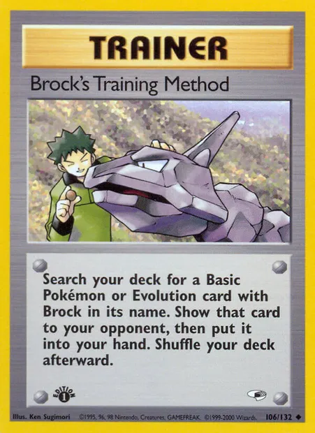 Brock's Training Method, carte Pokémon GH 106 — extension Gym Heroes