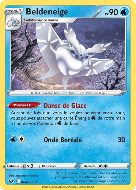Beldeneige, carte Pokémon SSH 64 — extension Épée et Bouclier