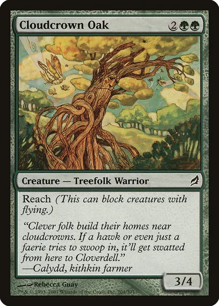 Cloudcrown Oak, Magic card LRW 201 — Lorwyn set