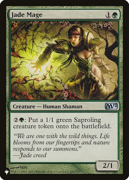 Jade Mage, Magic card PLST M12-181 — The List set