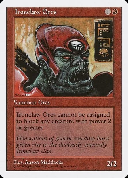 Orques de la griffe de fer, carte Magic 5ED 245 — extension Cinquième Edition