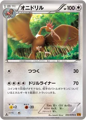 Fearow, Pokémon card XY6 053 — Emerald Break set