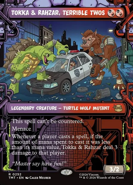Tokka & Rahzar, Terrible Twos, Magic card TMT 252 — Teenage Mutant Ninja Turtles set