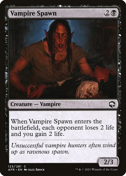 Vampire Spawn, Magic card AFR 123 — Adventures in the Forgotten Realms set