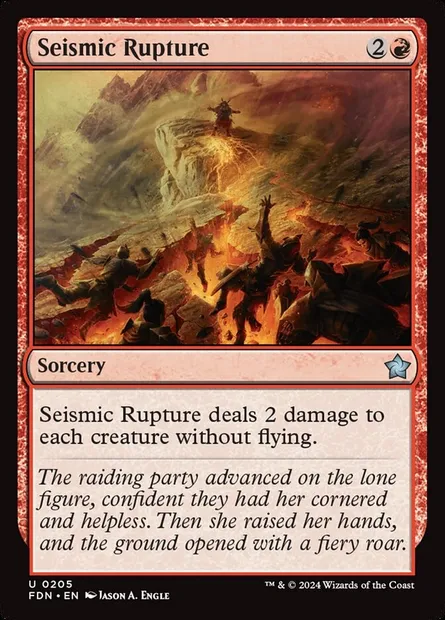Seismic Rupture, Magic card FDN 205 — Foundations set