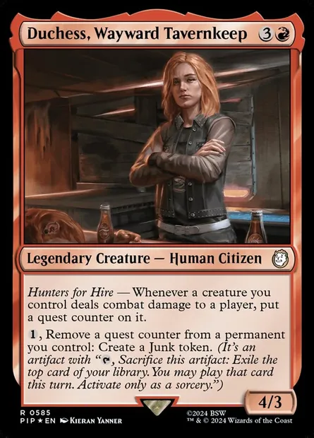 Duchess, Wayward Tavernkeep, Magic card PIP 585 — Fallout set