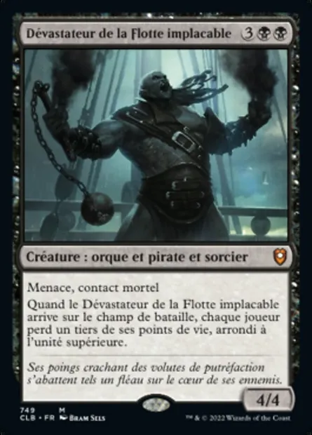 Dévastateur de la Flotte implacable, carte Magic CLB 749 — extension Commander Légendes : la bataille de la Porte de Baldur