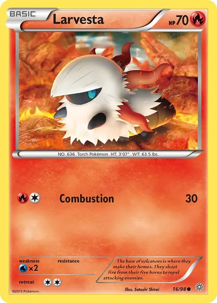 Larvesta, Pokémon card AOR 16 — Ancient Origins set