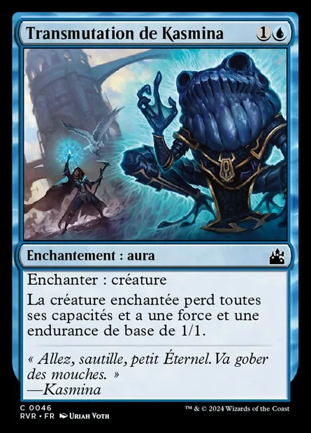 Transmutation de Kasmina, carte Magic RVR 46 — extension Ravnica Remastered