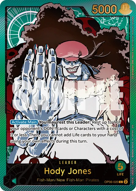 Hody Jones, carte One Piece OP06-020 — extension ONE PIECE CARD THE BEST