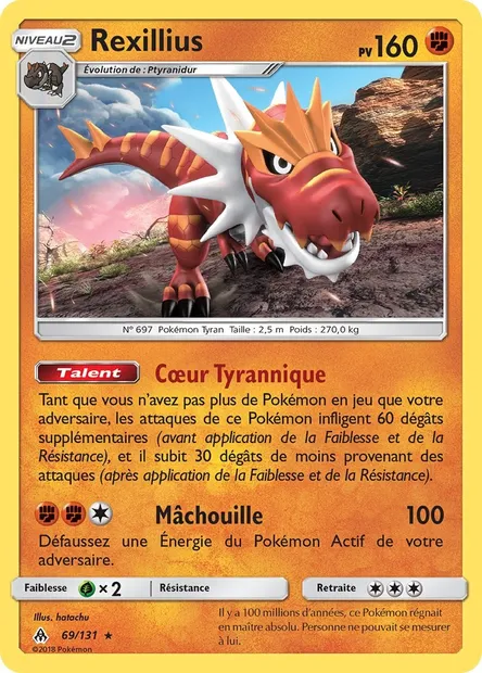 Rexillius, carte Pokémon FLI 69 — extension Lumière Interdite