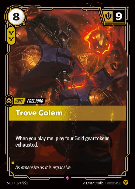Trove Golem, Riftbound card SFD 174 — Spiritforged set