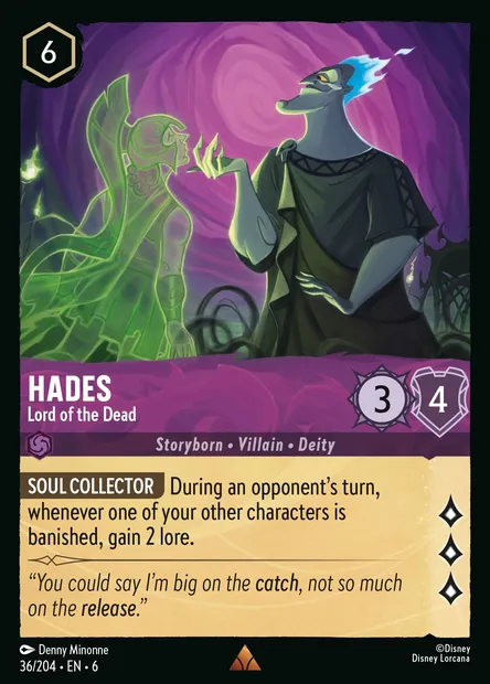 Hades - Lord of the Dead, Disney Lorcana card CH6-036 — Azurite Sea set