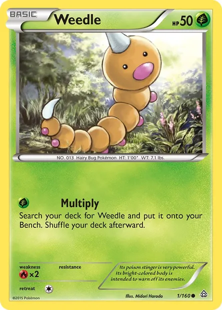 Weedle, Pokémon card PRC 1 — Primal Clash set